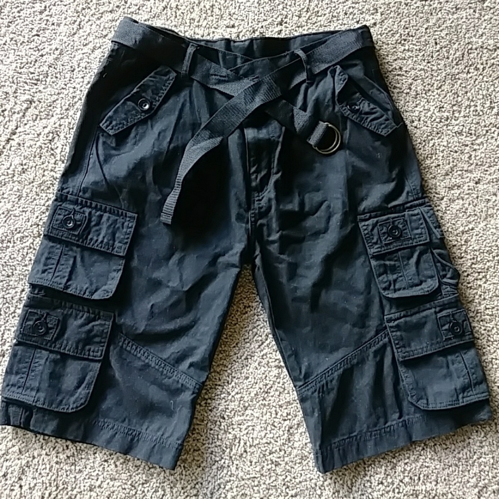 Mens black khaki shorts